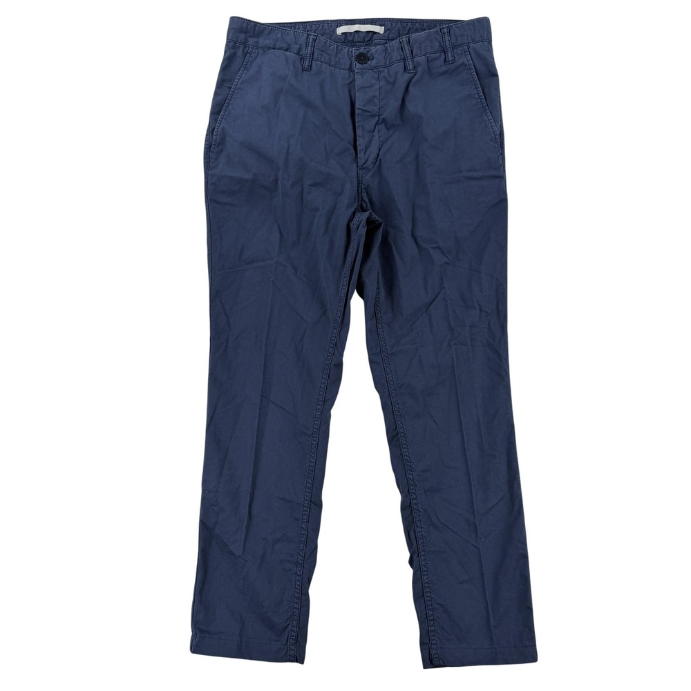 Norse Projects Aros Chino Pants Mens 32 Blue Slim Fit Light Twill Casual (32x28)